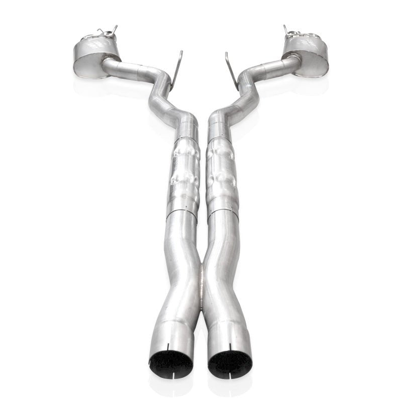 Stainless Works - Stainless Works 2024 Mustang GT Catback Quad Tips Redline Sound X-Pipe Factory Connect Exhaust - Demon Performance