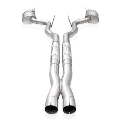 Stainless Works - Stainless Works 2024 Mustang GT Catback Quad Tips Redline Sound X-Pipe Factory Connect Exhaust - Demon Performance
