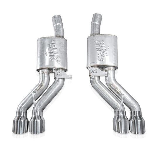 Stainless Works - Stainless Works 22-25 Cadillac CT5-V Blackwing Axleback Exhaust - Polished Tips - Demon Performance