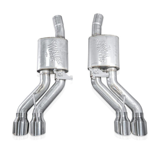 Stainless Works - Stainless Works 22-25 Cadillac CT5-V Blackwing Axleback Exhaust - Polished Tips - Demon Performance