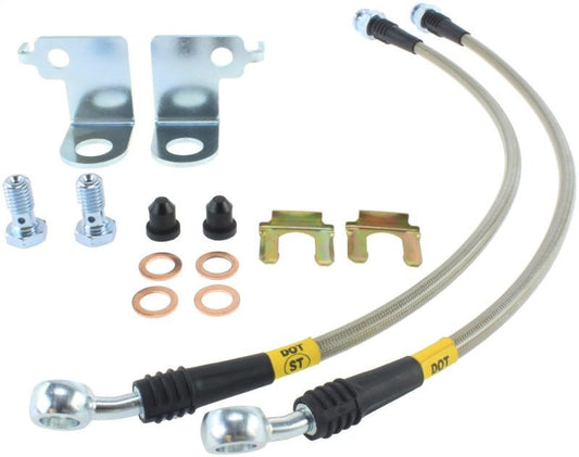 Stoptech - StopTech Stainless Steel Front Brake Lines 2015 Ford Mustang Base/V6/GT w/ 320mm & 352mm Front Discs - Demon Performance