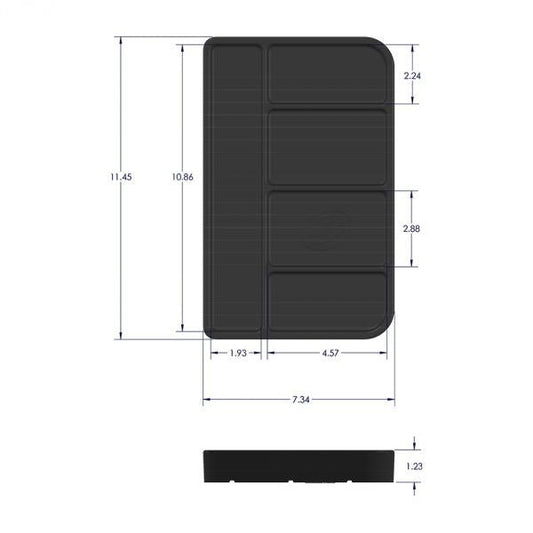 S&B - Tool Tray Silicone Small Color Charcoal S&B - Demon Performance