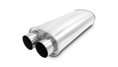 Vibrant - Vibrant Streetpower Oval Muffler 3.0in Dual Inlet/Outlet 18in Body Length - Demon Performance