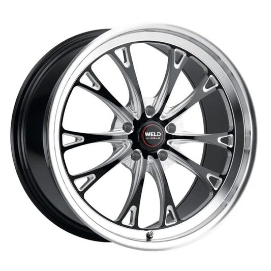 Weld - Weld 17x10 / 5x114.3 / ET +49 Belmont Drag S157 Wheel - Gloss Black W/ Milled Spokes - Demon Performance