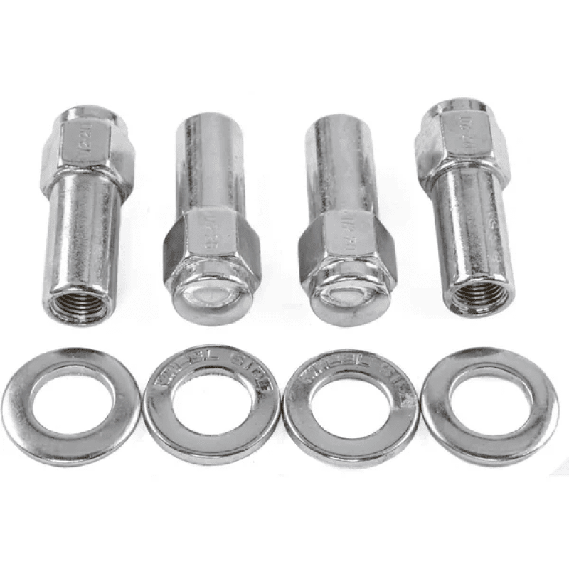 Weld - Weld Closed End Lug Nuts 12mm x 1.5 Thread Shank Seat - Chrome (4 Pack) - Demon Performance
