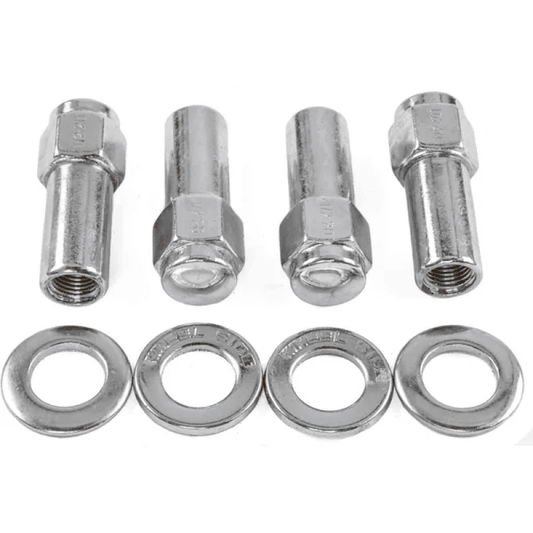 Weld - Weld Closed End Lug Nuts 12mm x 1.5 Thread Shank Seat - Chrome (4 Pack) - Demon Performance