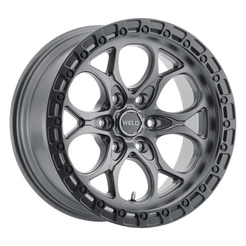 Weld - Weld Off - Road W107 18x9 Ledge 6 6x139.7 ET - 12 BS 4.51 Satin GUN / Satin BLK Ring 106.1 - Demon Performance