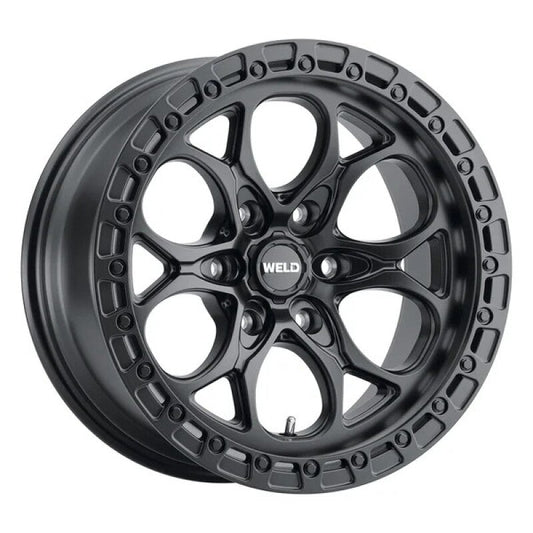Weld - Weld Off - Road W108 17X9 Ledge 6x139.7 ET - 12 BS 4.50 Satin Black - 106.1 - Demon Performance