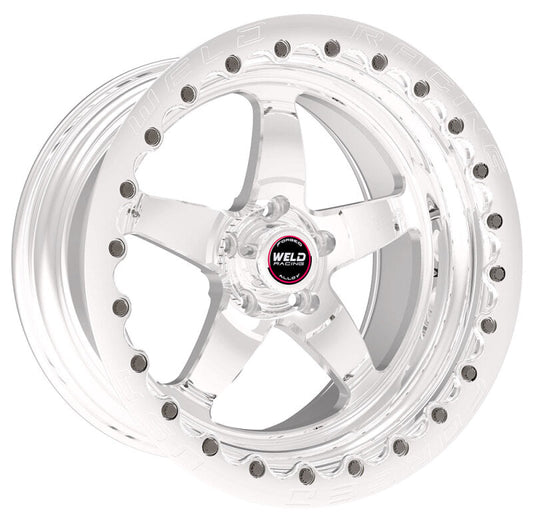 Weld - Weld S71 17x10 / 5x120mm BP / 7.2in. BS Polished Wheel 3.18in (High Pad) - Black Single Beadlock - Demon Performance