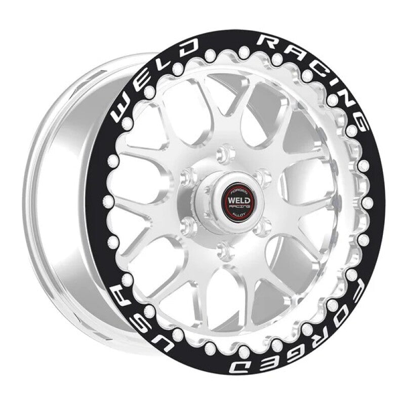 Weld - Weld S77 HD 17x7 / 5x135 BP / 4.2in. BS Polished Wheel (HD Low Pad) - Polish Single Beadlock MT - Demon Performance