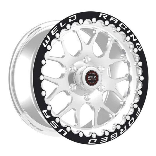 Weld - Weld S77 HD 17x7 / 5x135 BP / 4.2in. BS Polished Wheel (HD Low Pad) - Polish Single Beadlock MT - Demon Performance