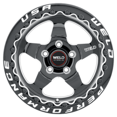 Weld - Weld Ventura Beadlock 15x10 / 5x120.65 BP / 45 Offset / 7.27 BS / 78.1 Bore - Gloss Black MIL - DIA - Demon Performance