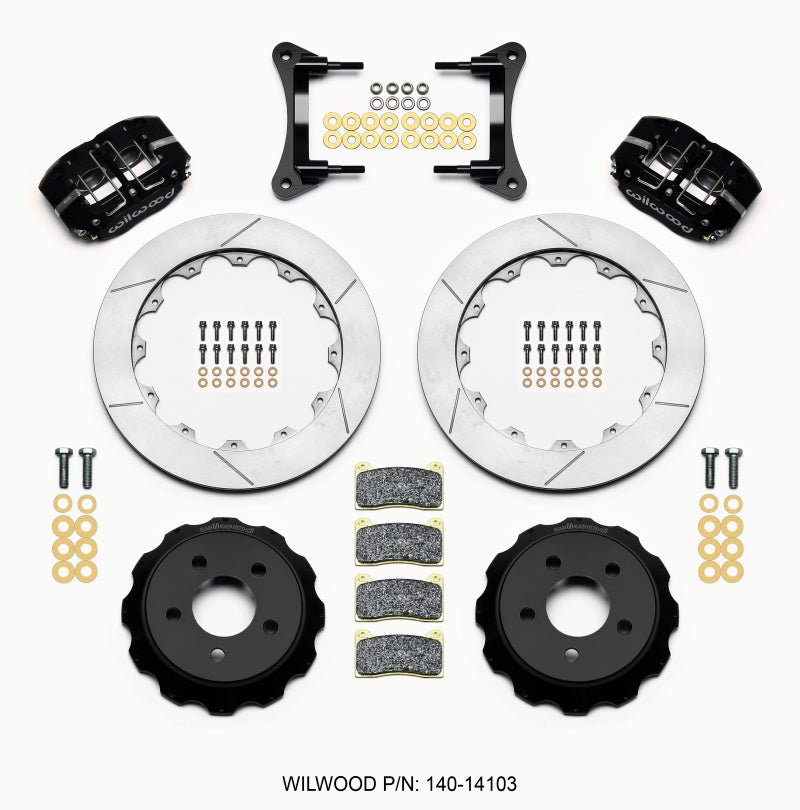Wilwood - Wilwood Dynapro Radial Front Drag Kit 12.88 Vented 2015 - Up Mustang - Demon Performance