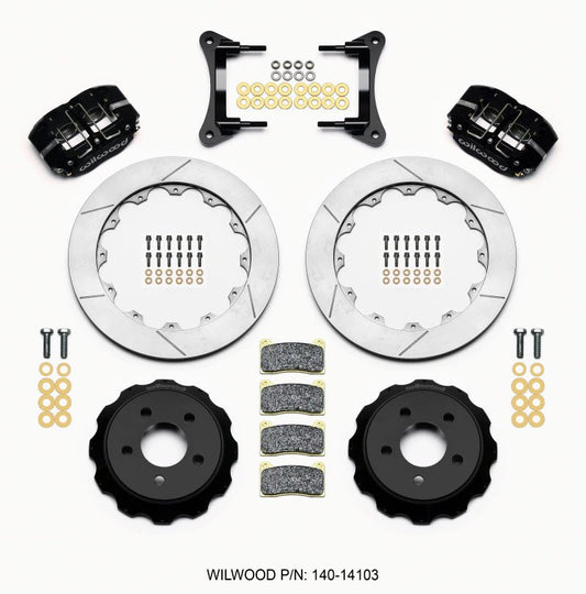 Wilwood - Wilwood Dynapro Radial Front Drag Kit 12.88 Vented 2015 - Up Mustang - Demon Performance