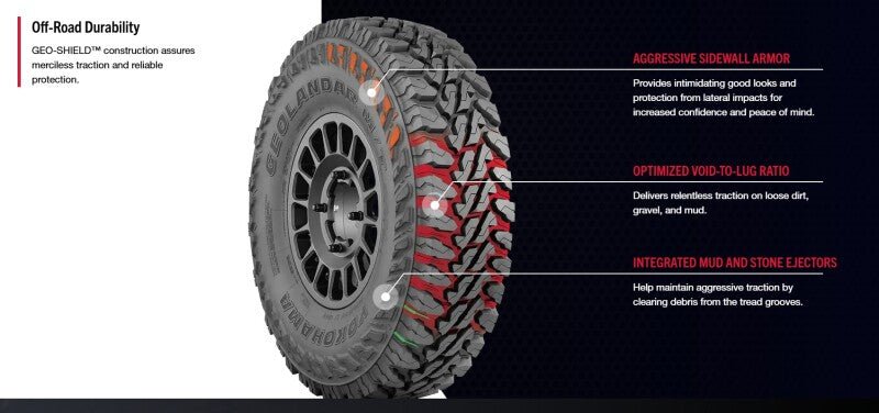 Yokohama Tire - Yokohama Geolandar M/T G003 Tire - 33X9.50R15 104Q - Demon Performance