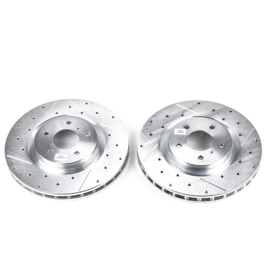 Power Stop 03-04 Infiniti G35 Front Evolution Drilled & Slotted Rotors - Pair