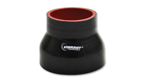 Vibrant 4 Ply Reducer Couper 3in ID x 2.75in ID x 4.5n Long - Black