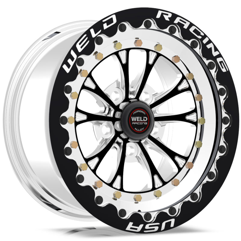 Weld Vitesse 15x10 / 5x4.5 BP / 3.5in. BS Black Wheel - Black Single Beadlock MT