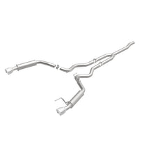 MagnaFlow Cat-Back 15-16 Ford Mustang 2.3L L4 Competition SS 3in Dual Split Rear 4.5in Black Tips