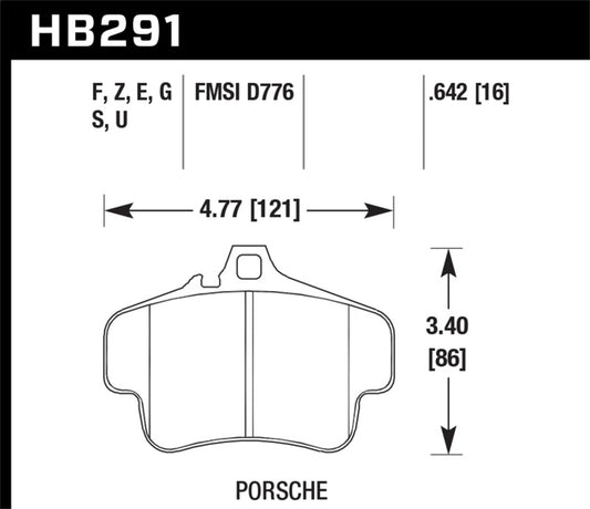 Hawk 01-05 Porsche 911 (996) GT3 Cup HT-10 Race Rear Brake Pads