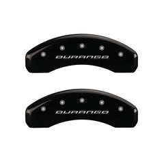 MGP 4 Caliper Covers Engraved Front & Rear With out stripes/Durango Black finish silver ch