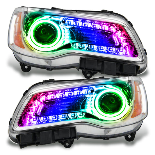 Oracle 11-14 Chrysler 300C SMD HL - Chrome - NON HID - ColorSHIFT DRL w/ Simple Controller