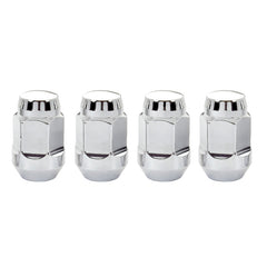 McGard Hex Lug Nut (Cone Seat Bulge Style) 1/2-20 / 3/4 Hex / 1.45in. Length (4-pack) - Chrome