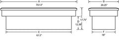 Lund 67-99 Chevy CK Ultima Deep Single Lid Crossover Tool Box - Brite