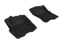 3D MAXpider - 3D MAXpider 2009-2015 Nissan Titan King/Crew Cab Kagu 1st Row Floormat - Gray - Demon Performance