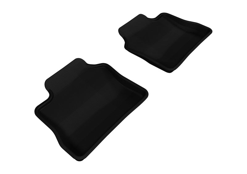 3D MAXpider - 3D MAXpider 2010-2016 Porsche Panamera Kagu 2nd Row Floormats - Black - Demon Performance