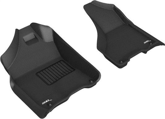 3D MAXpider - 3D MAXpider 2012-2020 Dodge Ram 1500 Crew/2500/3500 Crew/Mega Kagu 1st Row Floormat - Black - Demon Performance