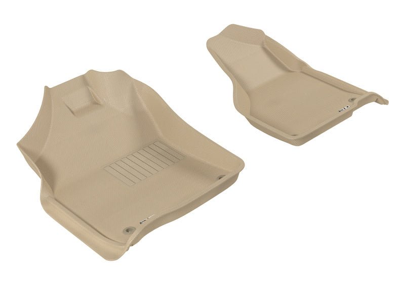 3D MAXpider - 3D MAXpider 2012-2020 Dodge Ram 1500 Crew/2500/3500 Crew/Mega Kagu 1st Row Floormat - Tan - Demon Performance
