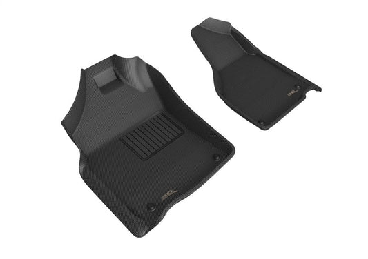 3D MAXpider - 3D MAXpider 2012-2020 Dodge Ram 1500 Reg/Quad 2500/3500 Reg Kagu 1st Row Floormat - Black - Demon Performance