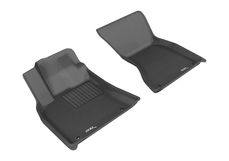 3D MAXpider - 3D MAXpider 2014-2019 Porsche Macan Kagu 1st Row Floormat - Black - Demon Performance