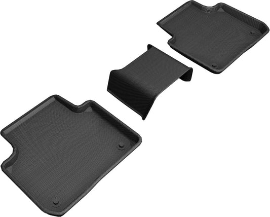 3D MAXpider - 3D MAXpider 2019-2019 Porsche Cayenne Kagu 2nd Row Floormats - Black - Demon Performance