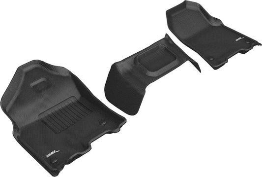 3D MAXpider - 3D MAXpider 2019-2020 Dodge Ram 1500 Crew Cab/Quad Cab Kagu 1st Row Floormat - Black - Demon Performance
