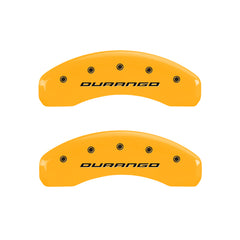 MGP 4 Caliper Covers Engraved Front & Rear With stripes/Durango Black finish silver ch