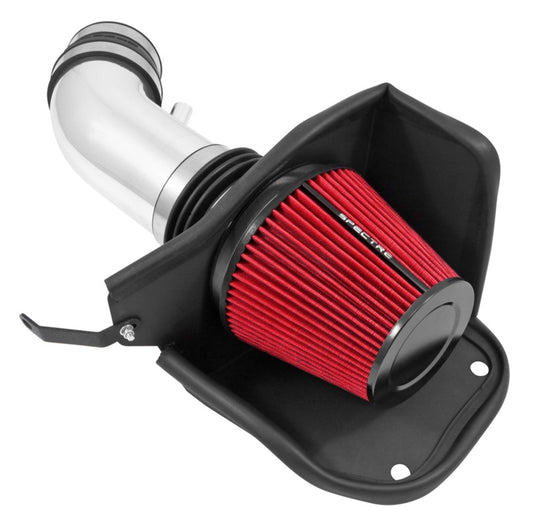 Spectre 12-18 Jeep Grand Cherokee V8-6.4L F/I Air Intake Kit - Polished w/Red Filter