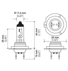 Hella Bulb H7 12V 55W Px26D T4625 +50