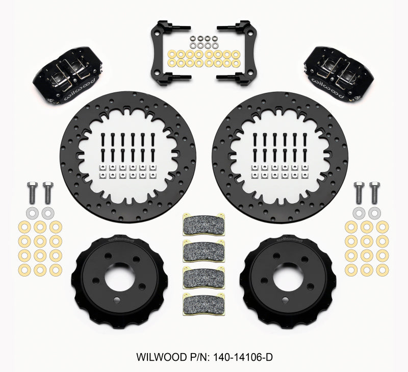 Wilwood Dynapro Radial Rear Drag Kit 12.90in Drilled 2015-Up Mustang