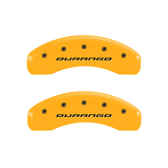 MGP 4 Caliper Covers Engraved Front & Rear Durango Yellow Finish Black Char 2007 Dodge Durango