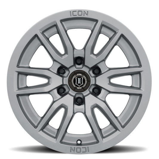 ICON Vector 6 17x8.5 6x5.5 0mm Offset 4.75in BS 106.1mm Bore Titanium Wheel