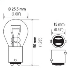 Hella Bulb 1157 12V 27/8W BAY15d S8