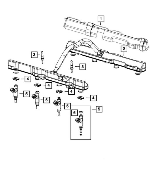 Demon Performance - 6.4L Hemi V8 Fuel Rail OEM 5038530AB - Demon Performance