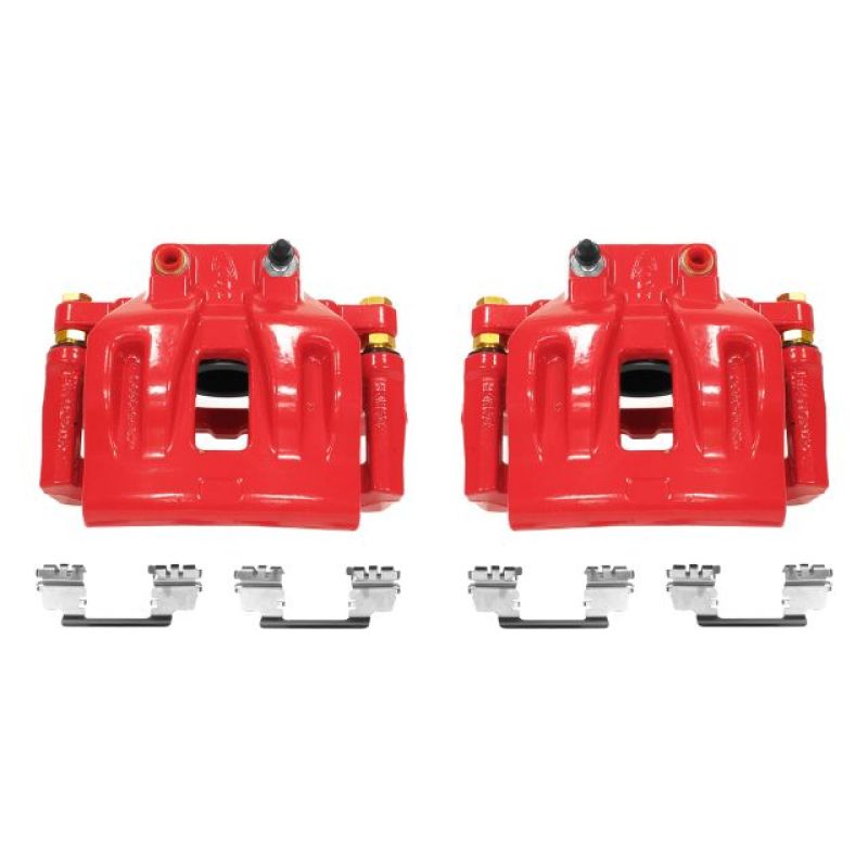 Power Stop 12-17 Chrysler 300 Front Red Calipers w/Brackets - Pair