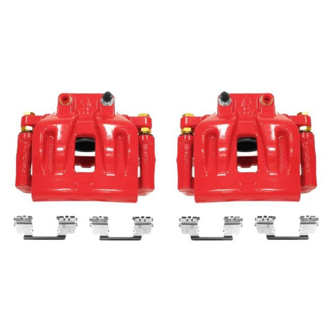 Power Stop 12-17 Chrysler 300 Front Red Calipers w/Brackets - Pair