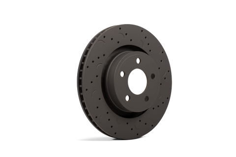 Hawk Talon 2011 Dodge Durango Solid Rear Axle Drilled and Slotted Rear Brake Rotor Set