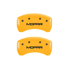 MGP 4 Caliper Covers Engraved Front & Rear RT1-Truck Black finish silver ch