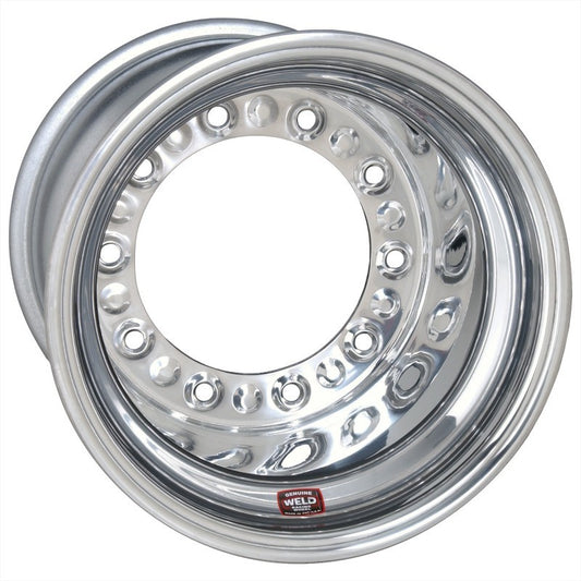 Weld Wide 5 HS Direct Mount 15x14 / 5x10.25 BP / 5in. BS Polished Assembly - Beadlock w/6-Dzus Cover