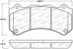 StopTech Performance 15-17 Dodge Charger/Challenger Front Brake Pads